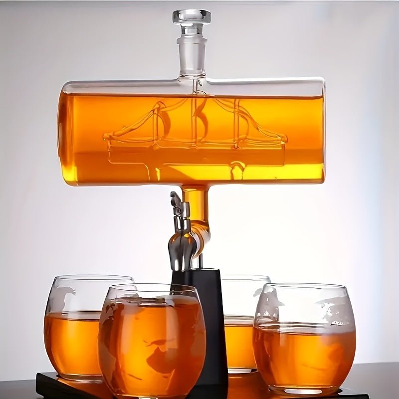 Ship Whiskey Decanter Set – Premium Barware by Vesper Alchemy