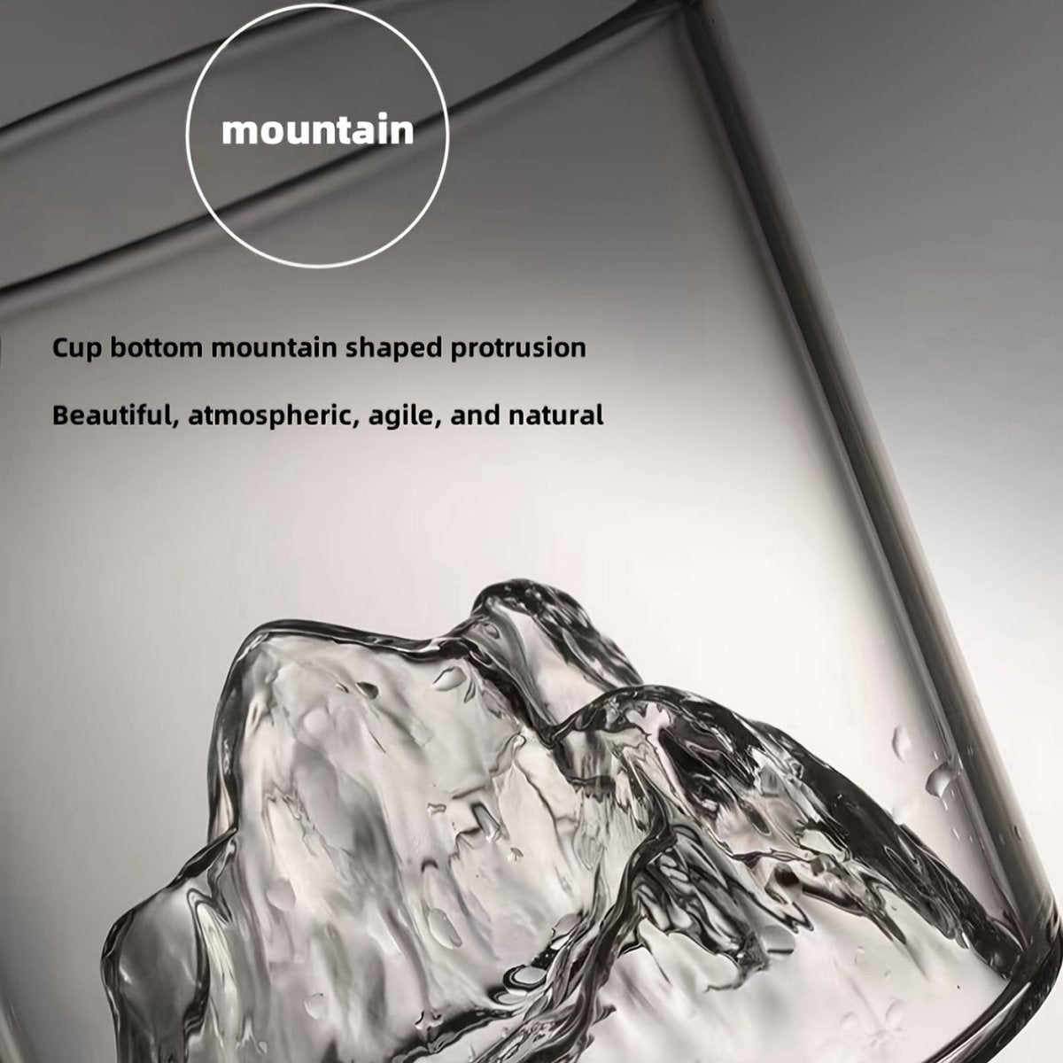 3D Mountain Whiskey Glasses (4pcs) – Premium Barware by Vesper Alchemy