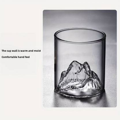 3D Mountain Whiskey Glasses (4pcs) – Premium Barware by Vesper Alchemy