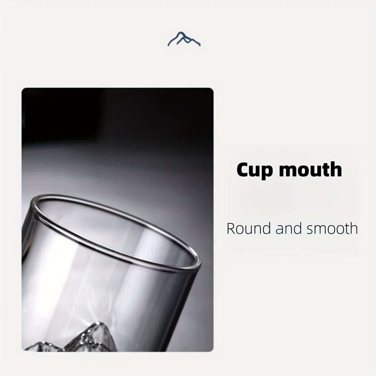 3D Mountain Whiskey Glasses (4pcs) – Premium Barware by Vesper Alchemy