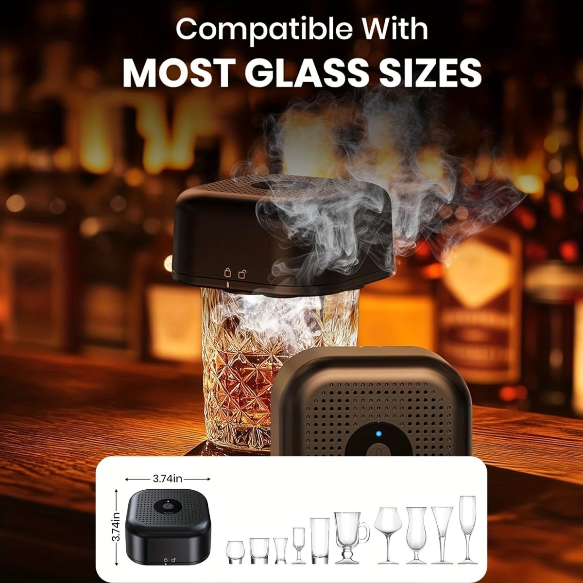 Rechargeable Whiskey Smoker Kit – Premium Barware by Vesper Alchemy