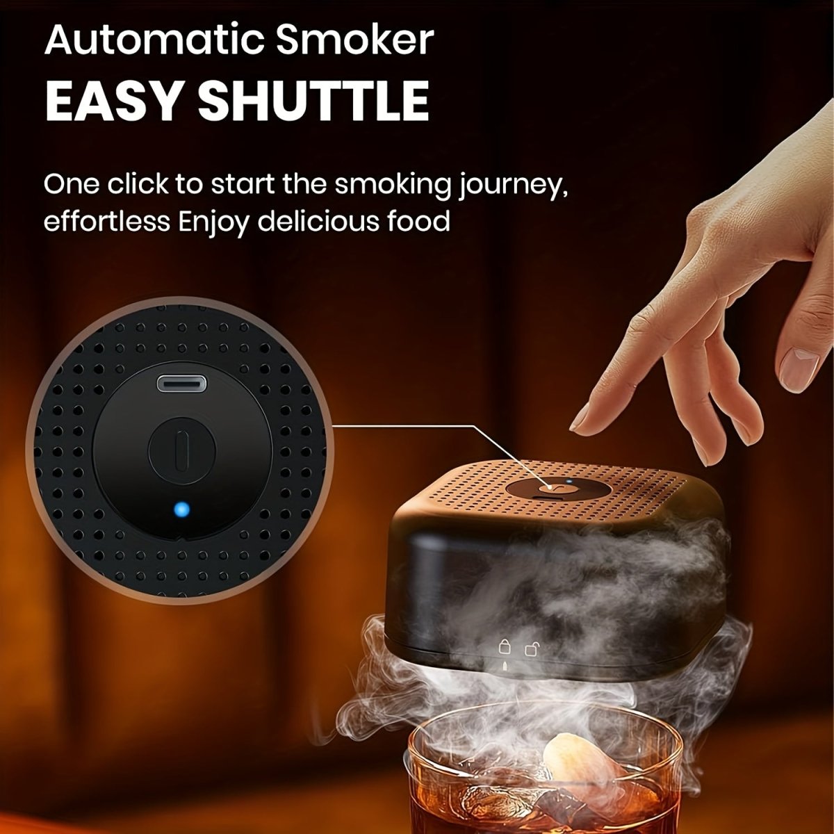 Rechargeable Whiskey Smoker Kit – Premium Barware by Vesper Alchemy