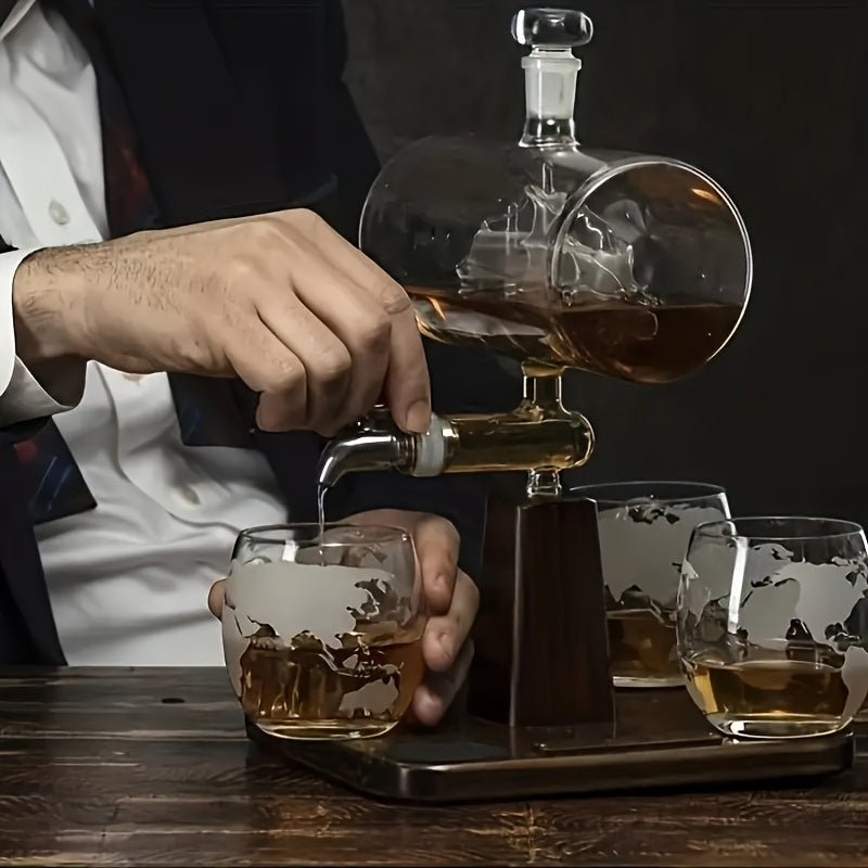 Ship Whiskey Decanter Set – Premium Barware by Vesper Alchemy