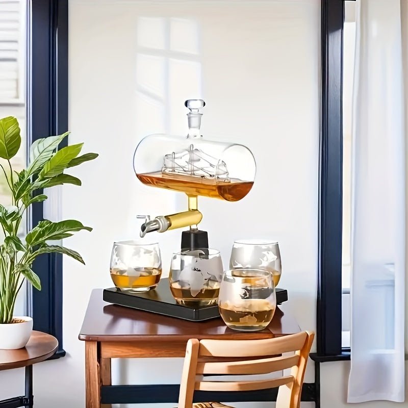 Ship Whiskey Decanter Set – Premium Barware by Vesper Alchemy