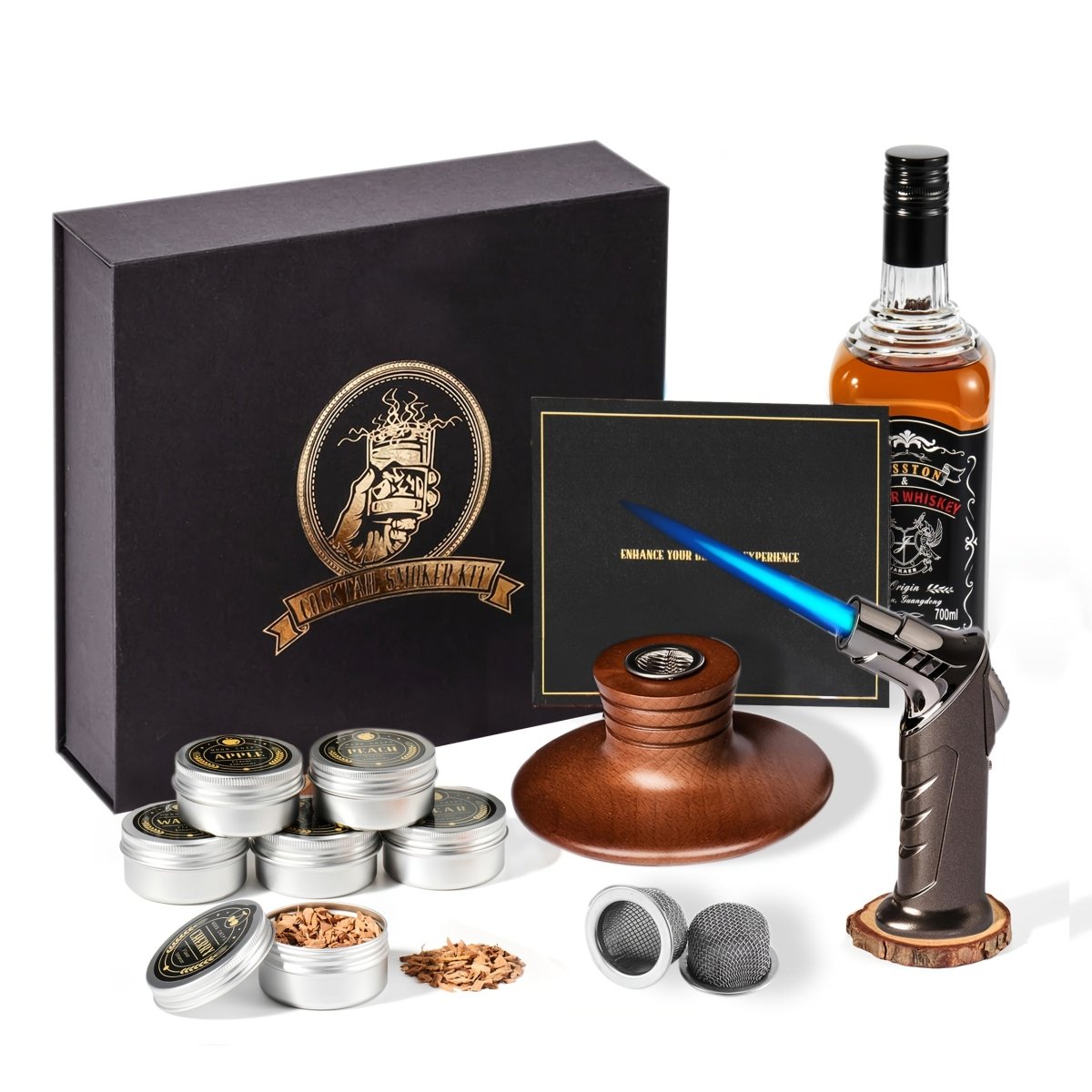 Whiskey Smoker Kit with Torch – Premium Barware by Vesper Alchemy